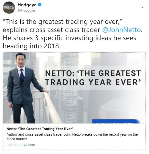 Hedgeye Interview: ‘The Greatest Trading Year Ever’